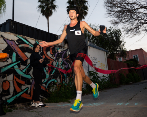 JOHNNY HOGUE TAKES THE BRIDGE IN HIS NEW HOME OF LOS ANGELES